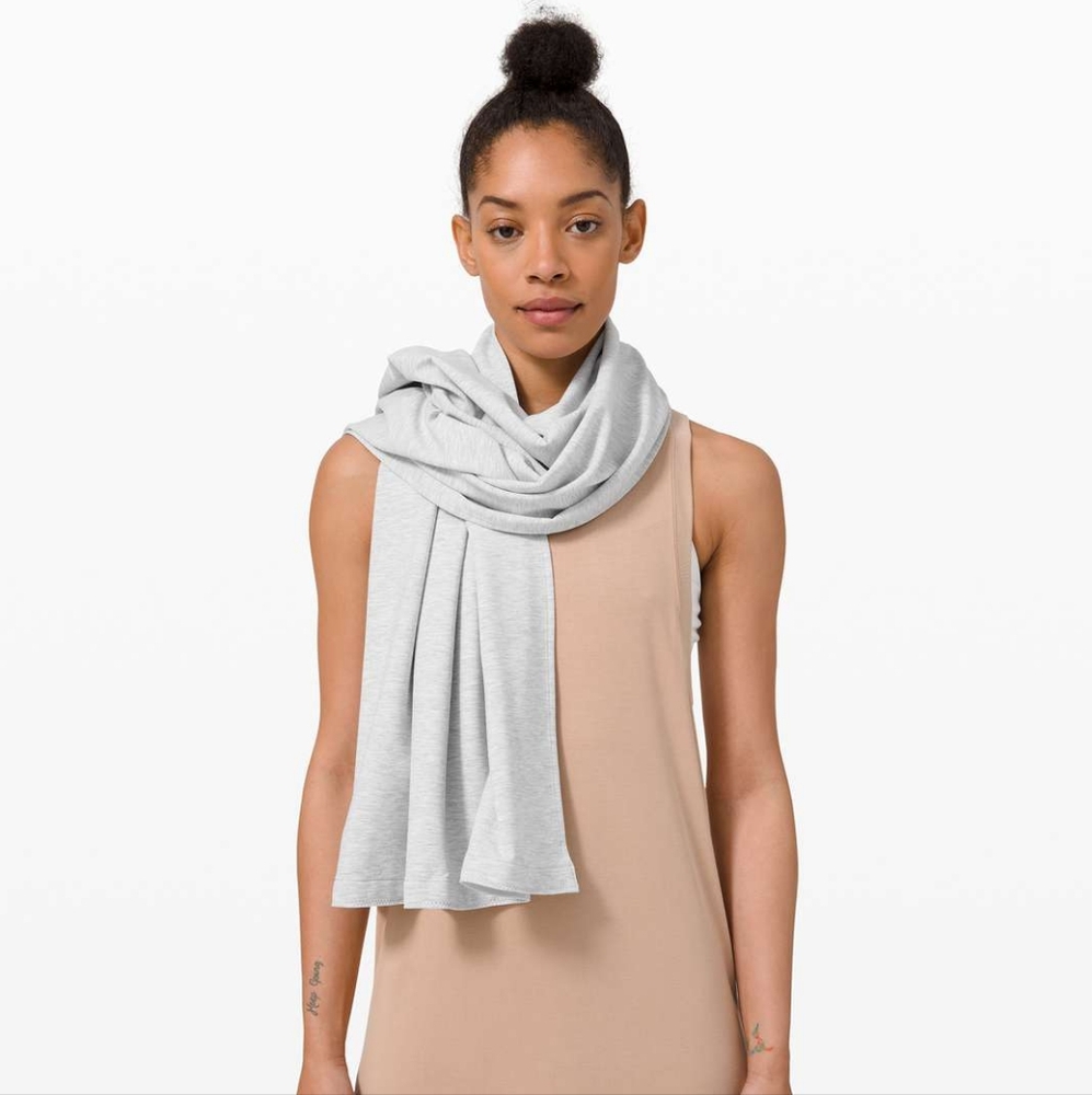 NWOT Lululemon Vinyasa Scarf *MODAL Heathered Core Ultra Light Grey